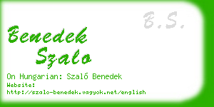 benedek szalo business card